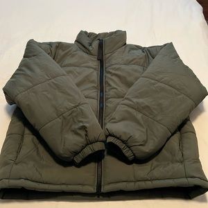 Olive Green Women's Puffer Jacket